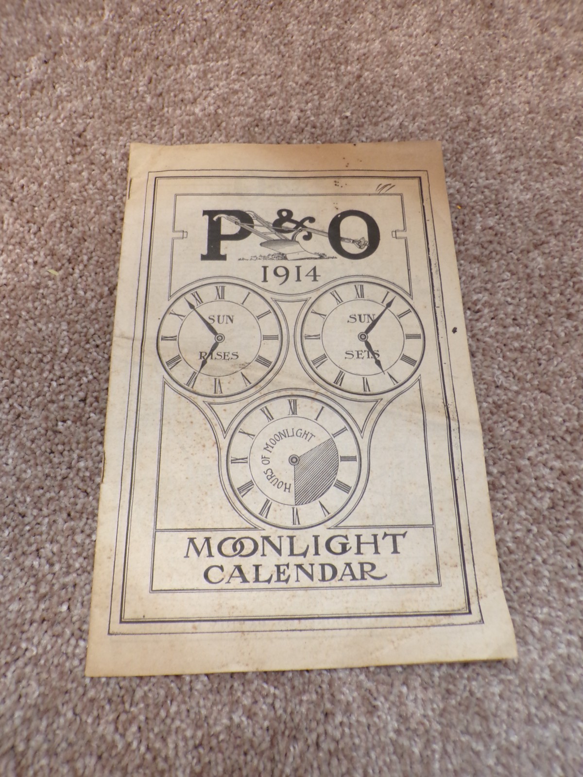 1914 P&O Parlin & Orendorff Draft Plows Moonlight Calendar Catalog Brochure