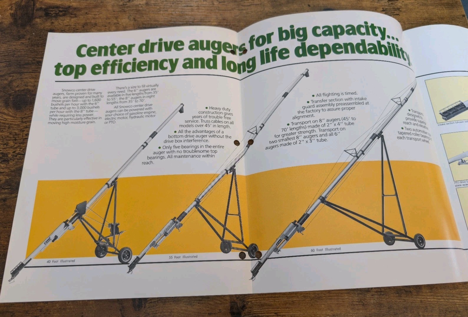 Snowco Center Drive And Utility Augers Brochure Printed In USA
