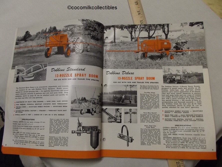 1940&rsquo;s Sales Brochure Catalog Dobbins Power Apraying Dusting Eq Farming Farm