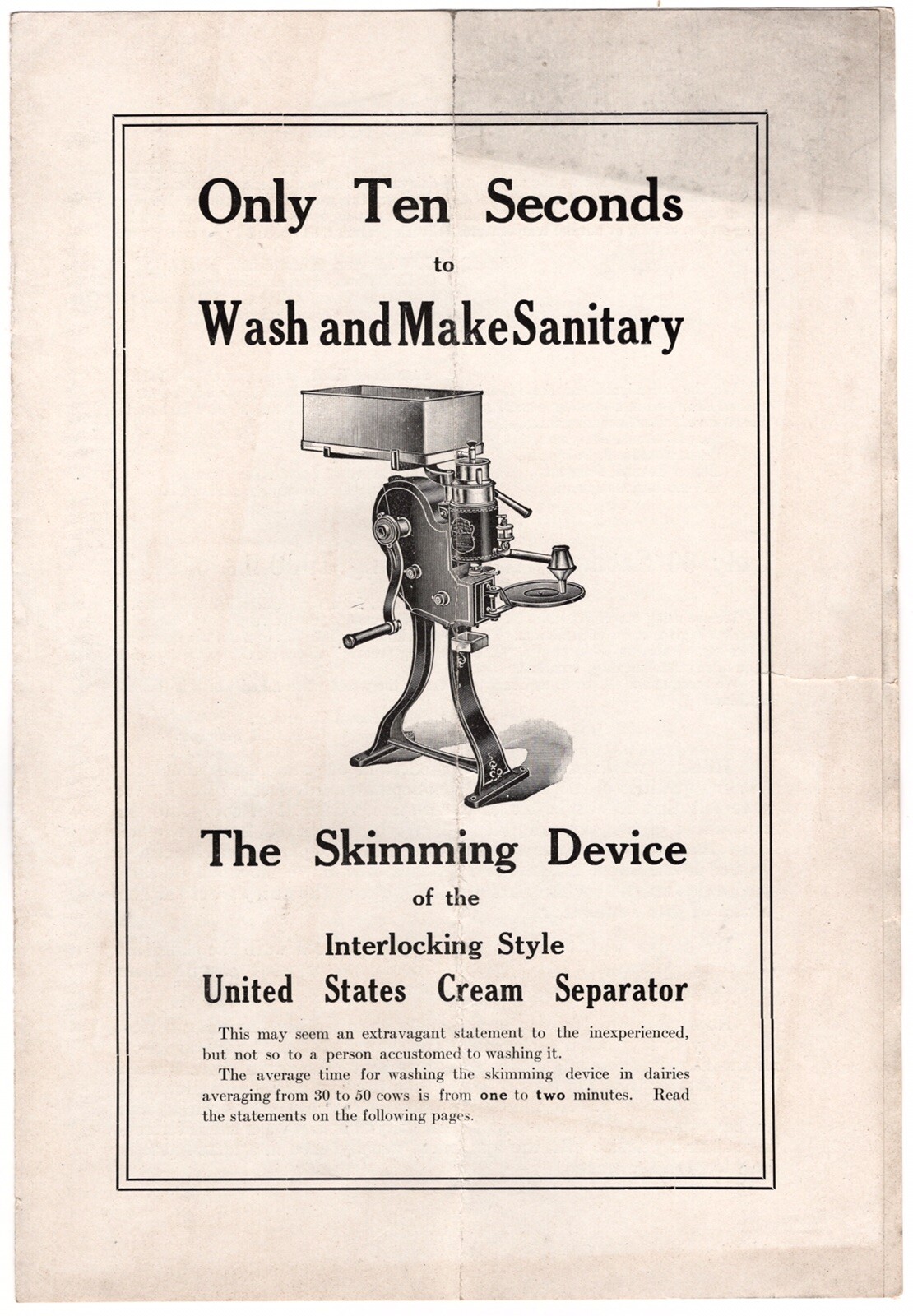 TWO 1890s CREAM SEPARATOR BROCHURES VT. FARM MACHINE CO DAIRY ACME STEAM ENGINE