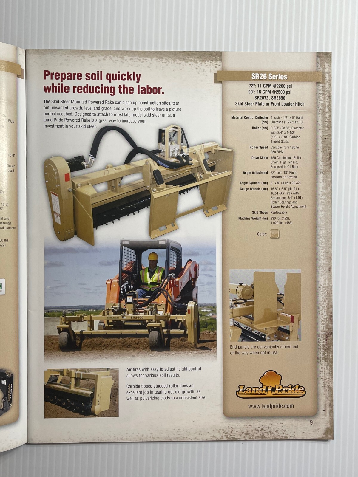 Land Pride Dirt Working Tools Sales Brochure *2011* (Showroom Sales Book)