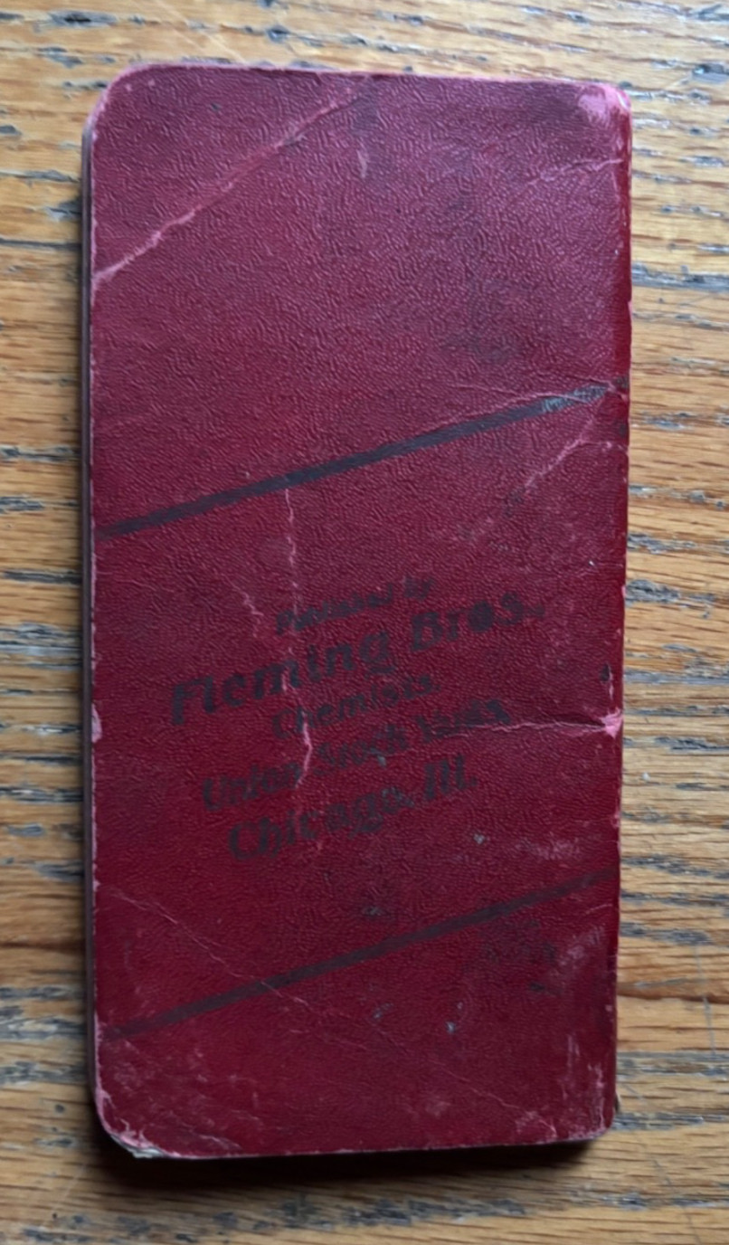 1909 Fleming’s Vest-Pocket Veterinary Adviser Book Chicago Union Stock Yards
