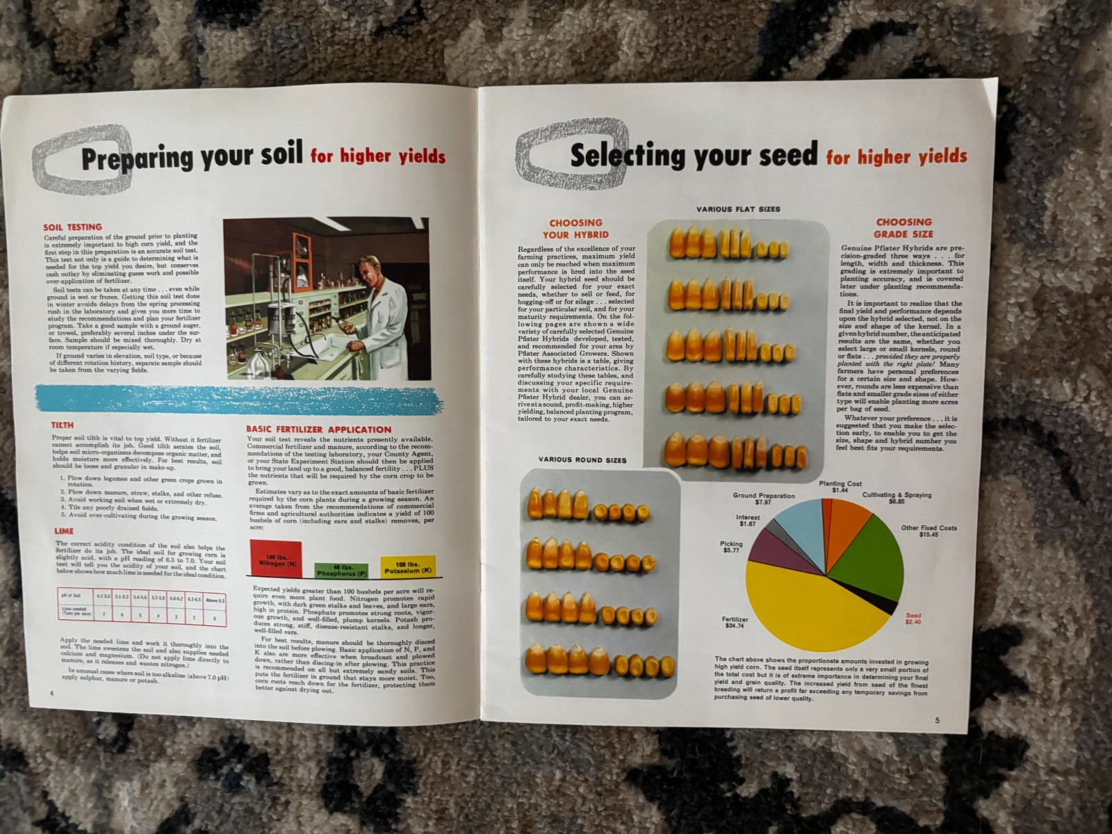 Pfister Hybrids Corn Guide For 1955 Brochure DCPA26