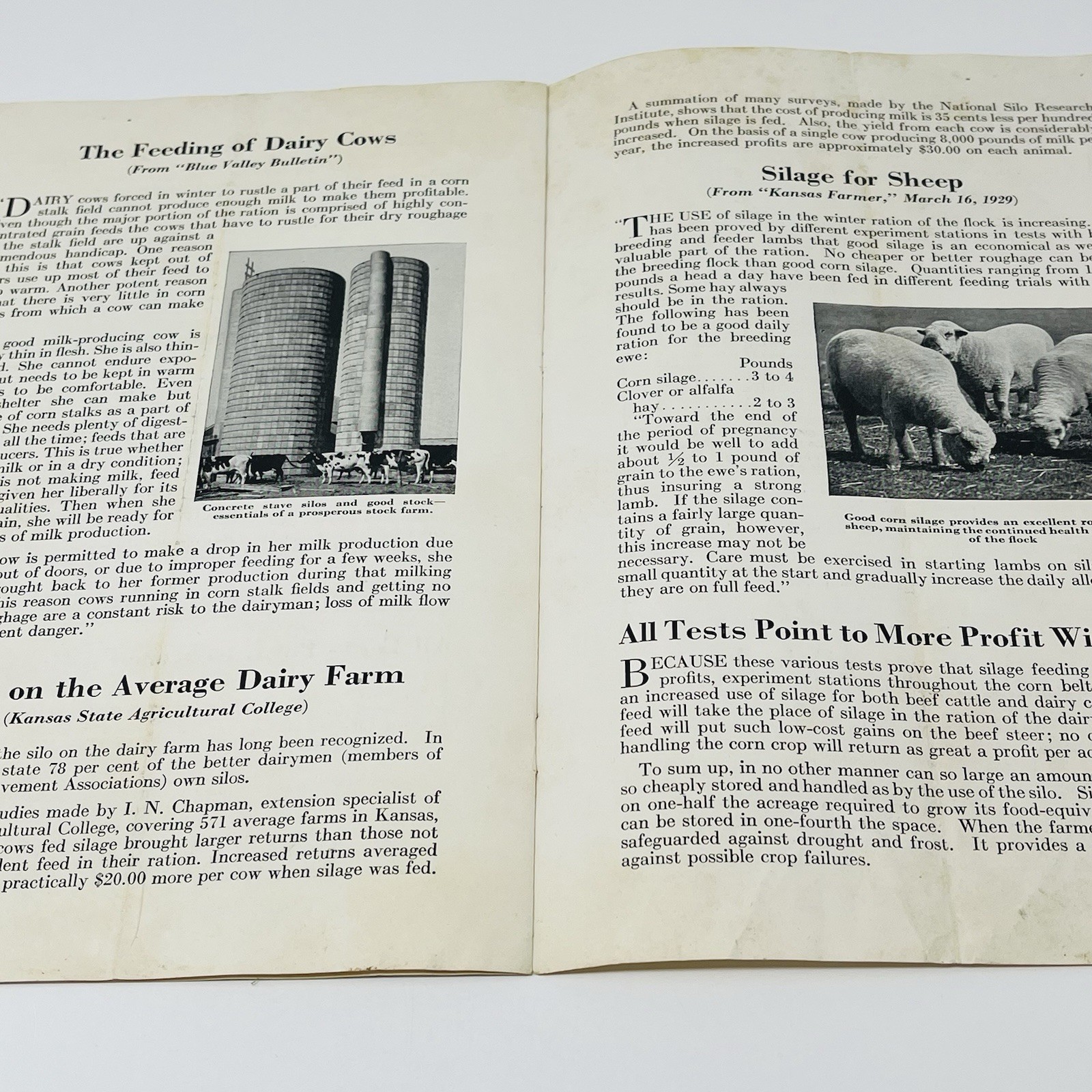 1929 Portland Cement Increasing Farm Profits With Concrete Silos Booklet Vintage