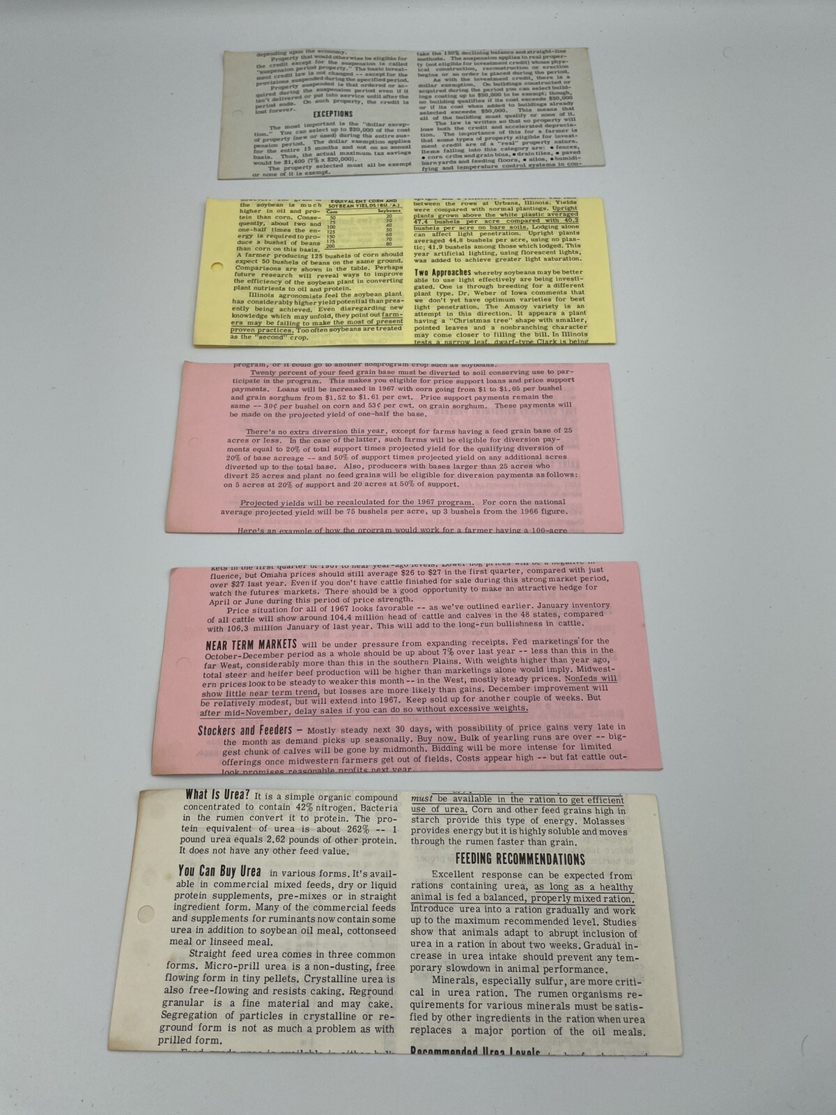Vintage Doane&rsquo;s Agricultural Report 1966 Papers Feeding, Sell+Buy, Soils/crop G4