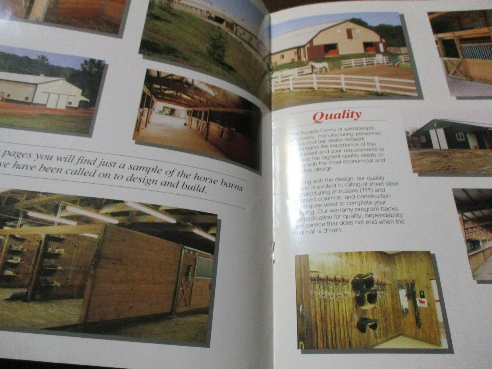 Walters Buildings « Horse Barns and Arenas » Sales Brochure 1993