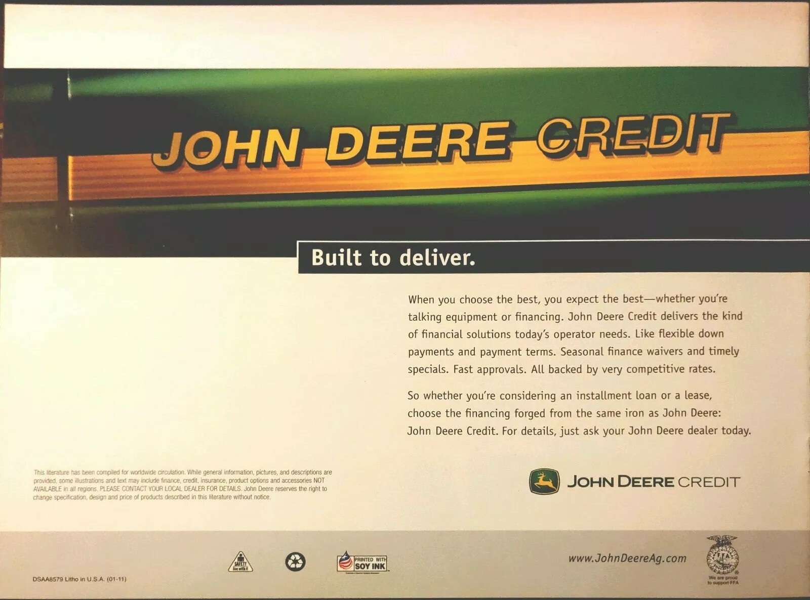 2001 JOHN DEERE 5105 5205 40- AND 48-PTO HP TRACTORS BROCHURE