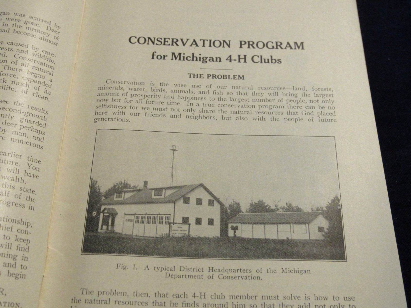 Vintage 1937 MSU Michigan State College Conservation Program for 4H Clubs C183