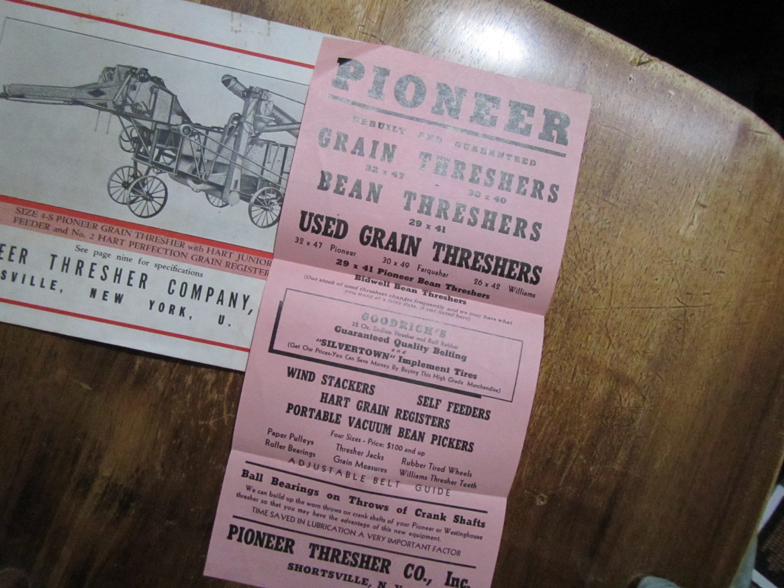 Early 1900&rsquo;s Pioneer Thresher Brochure-Shortsville,NY Farm Implement Rarely Seen
