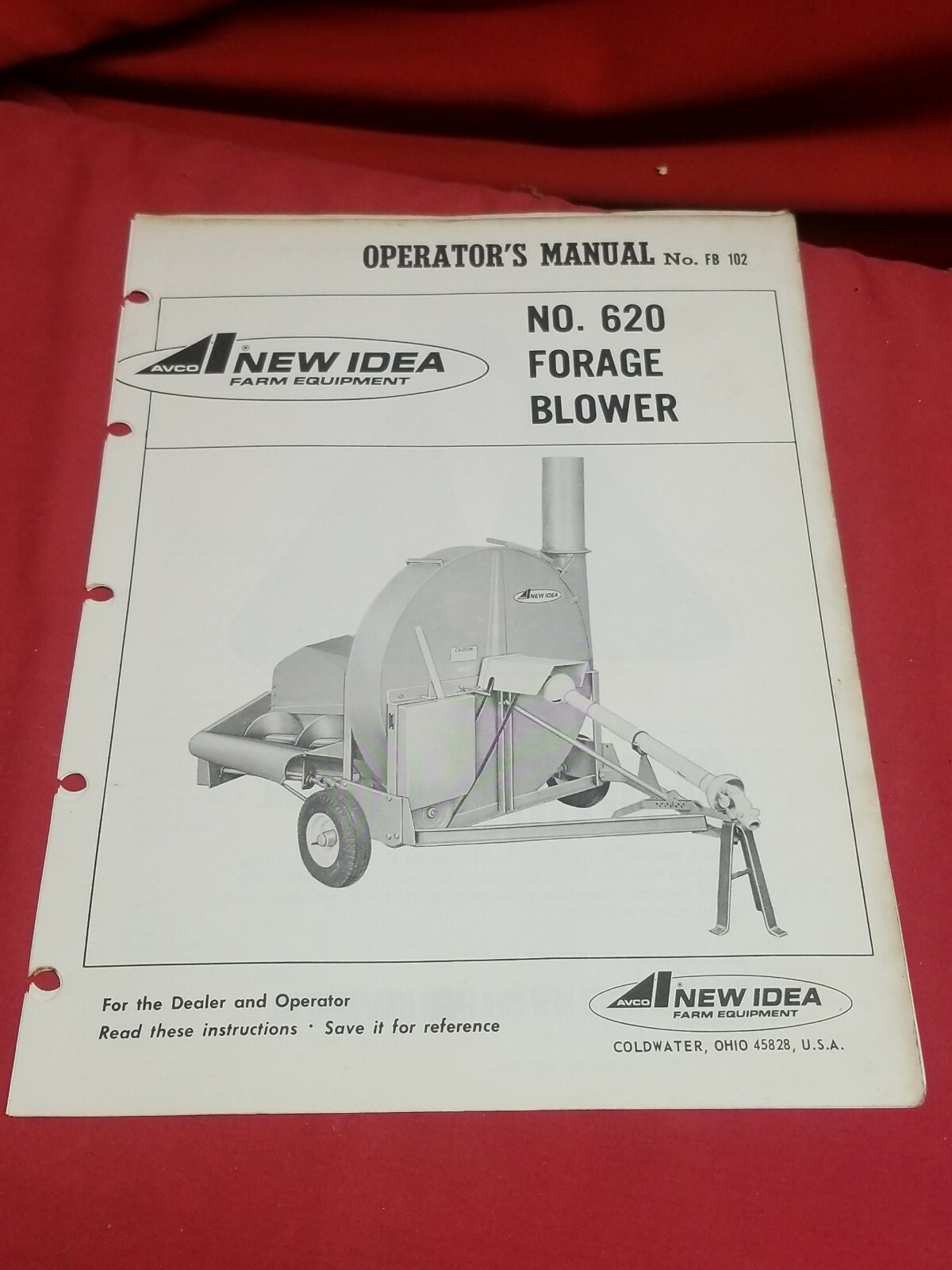 VINTAGE New Idea 620, 621, 622 FORAGE BLOWER PARTS OPERATORS MANUALS