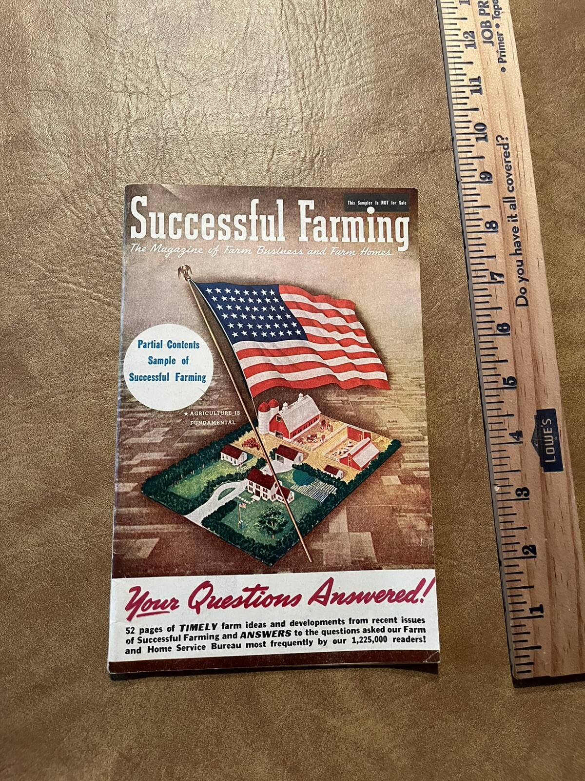 1943 SUCCESSFUL FARMING MAGAZINE « Sampler » SALESMAN SAMPLE
