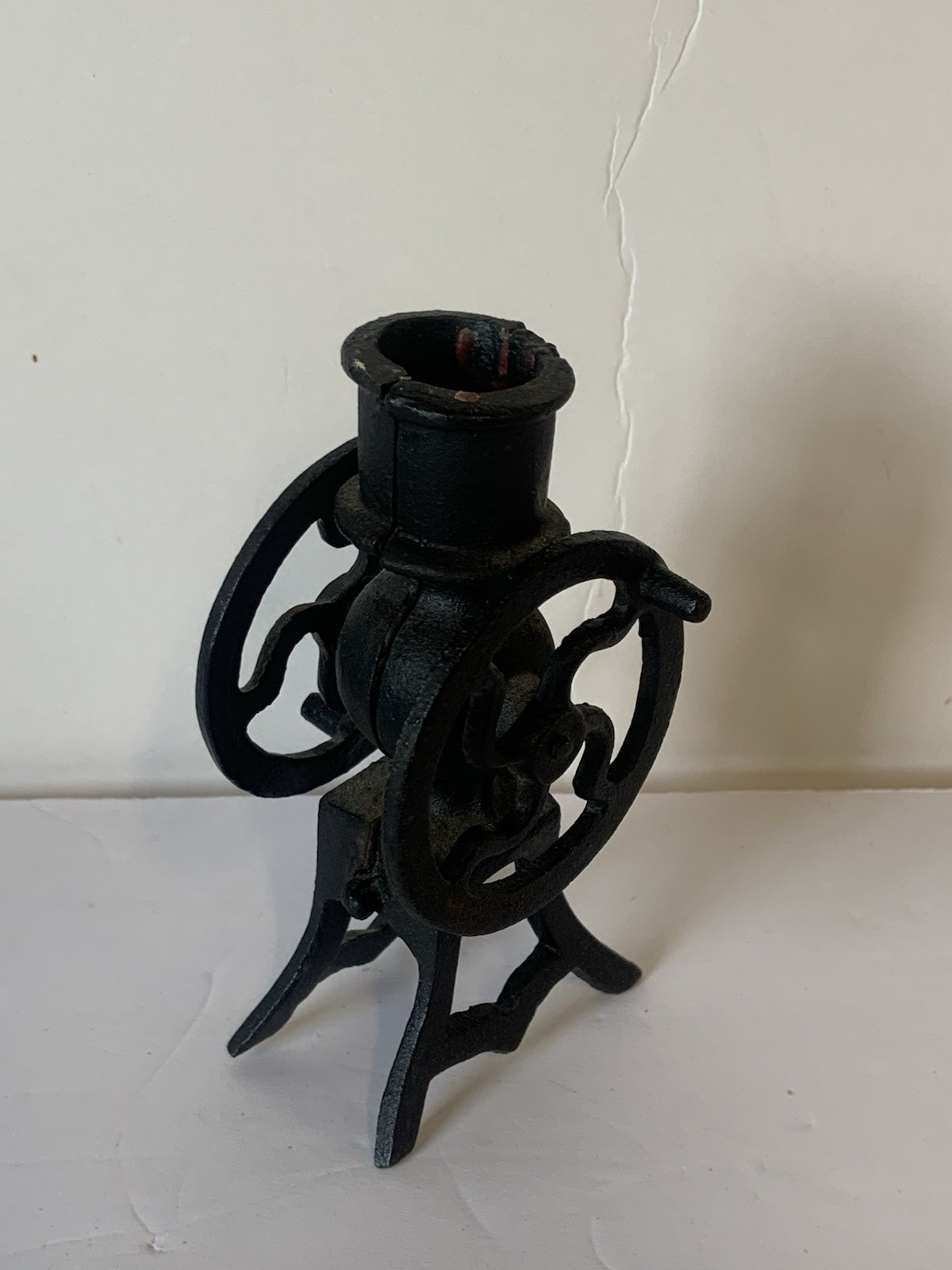 Cast Iron Metal Coffee Grinder Cream Separator Rare Vtg Candle Holder Taiwan