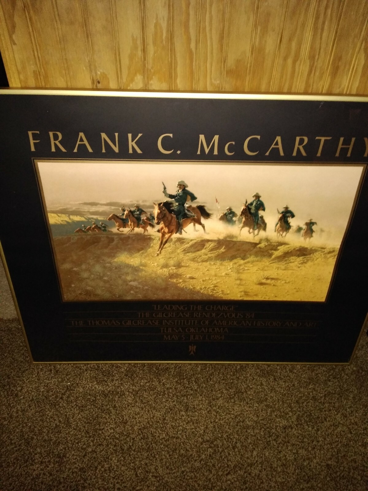 Frank C. McCarthy Leading the Charge Gilcreace Redevous 84 24×30 framed w/ cert