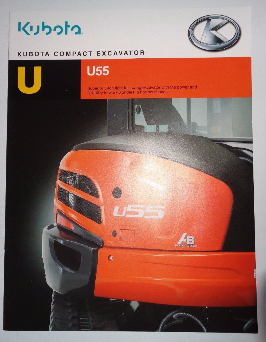 *Kubota Dealers U55 Compact Excavator Sales Brochure literature ad advertising