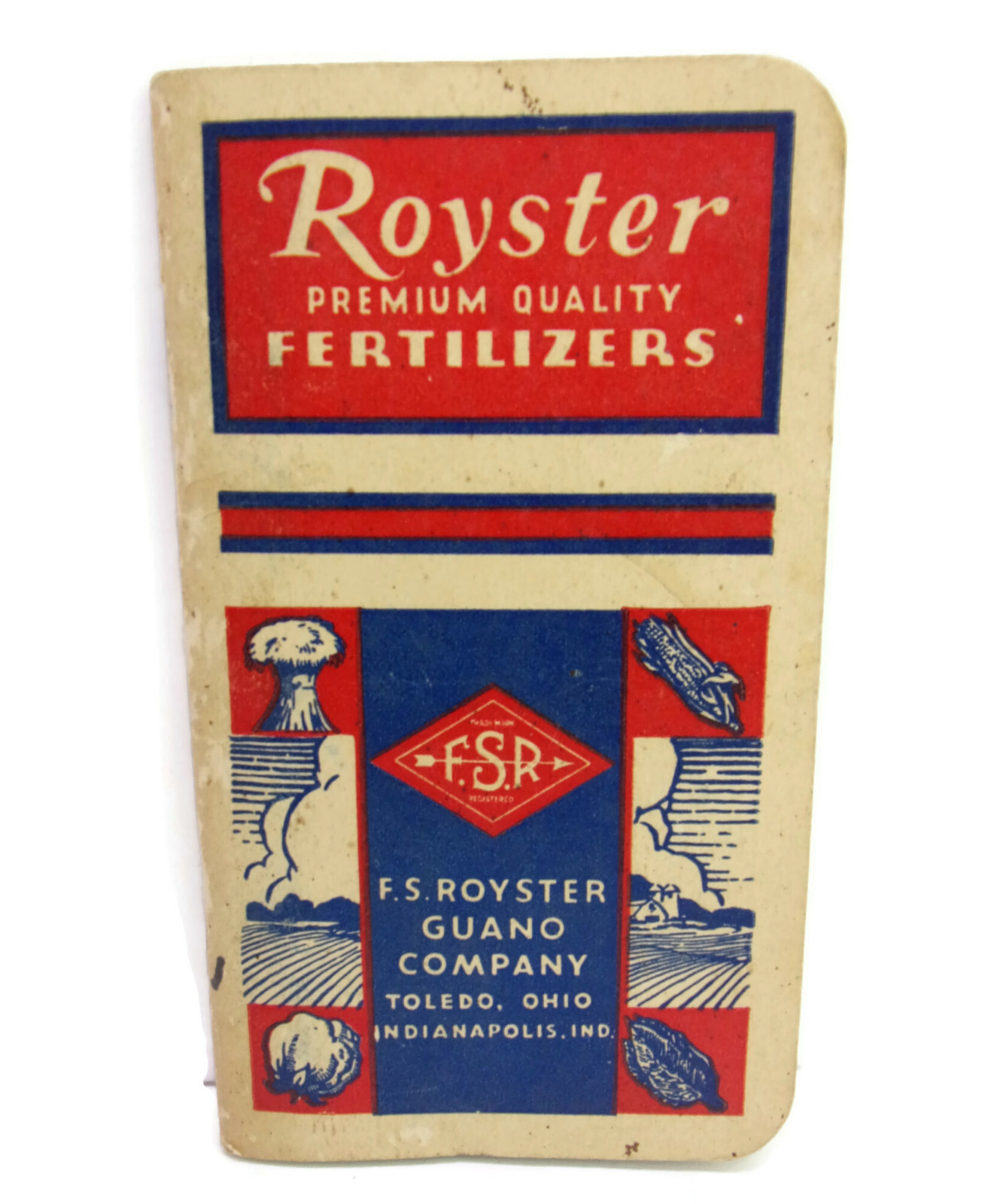 1940-41 Royster Fertilizers Advertising Unmarked Pocket Book TOLEDO INDIANAPOLIS