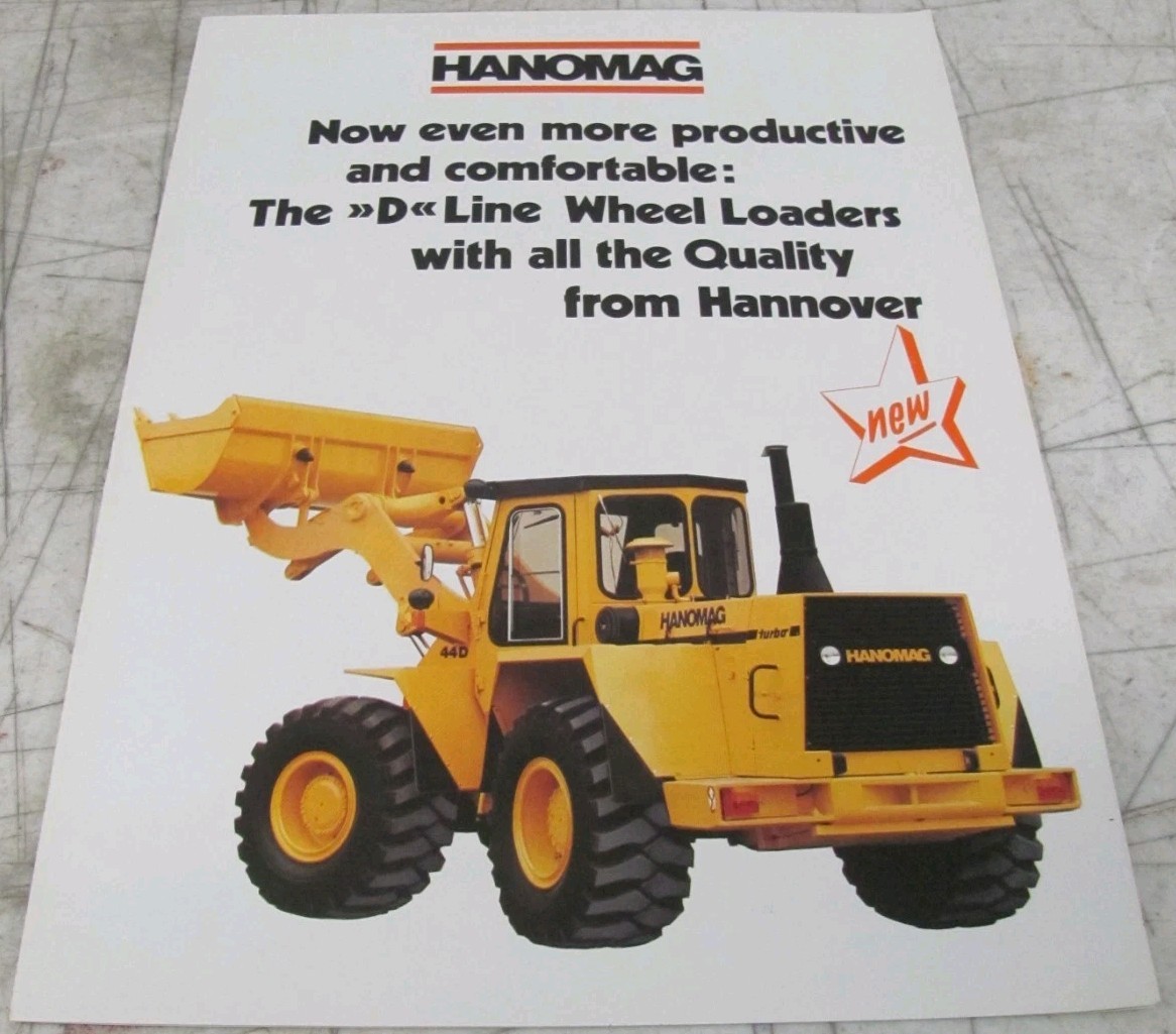 1985 Hanomag D Line Wheeled Loaders Sales Brochure – 100 680 M4