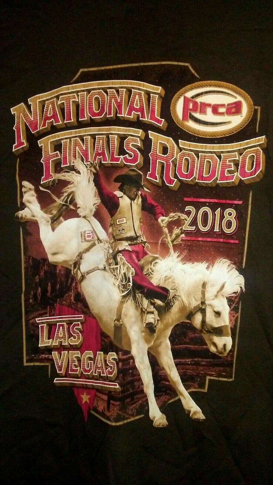 2018 National Finals Rodeo 60th Anniversary Las Vegas Ghost Rider XL T-Shirt NWT
