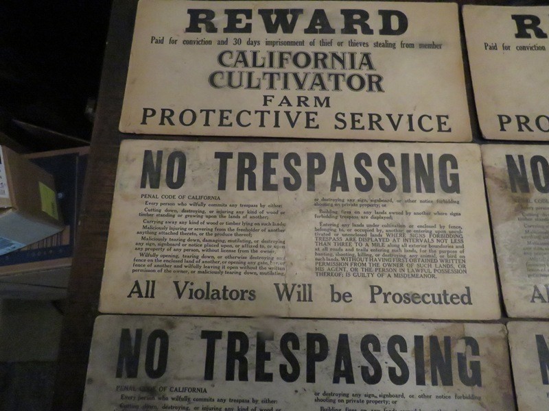 2 California Cultivator Farm Protective Serice Signs & 4 No trespassing signs