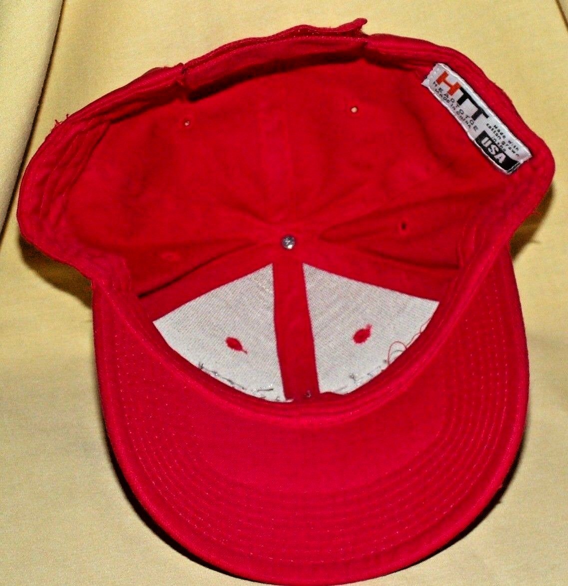 CUT RITE HARVESTING HAT BASEBALL BALL CAP RED CANVAS HEAD TO TOE ADJUST BACK.