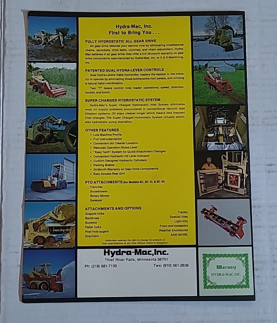 Hml Skid Steer Loaders Brochure Hydra Mac Inc