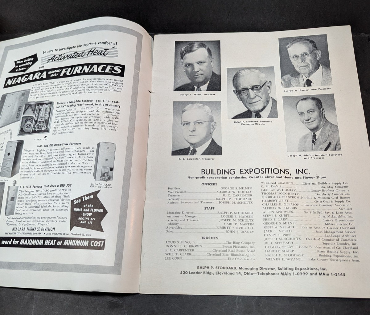 Cleveland Home and Flower Show 1953 Official Directory Show Book Vintage