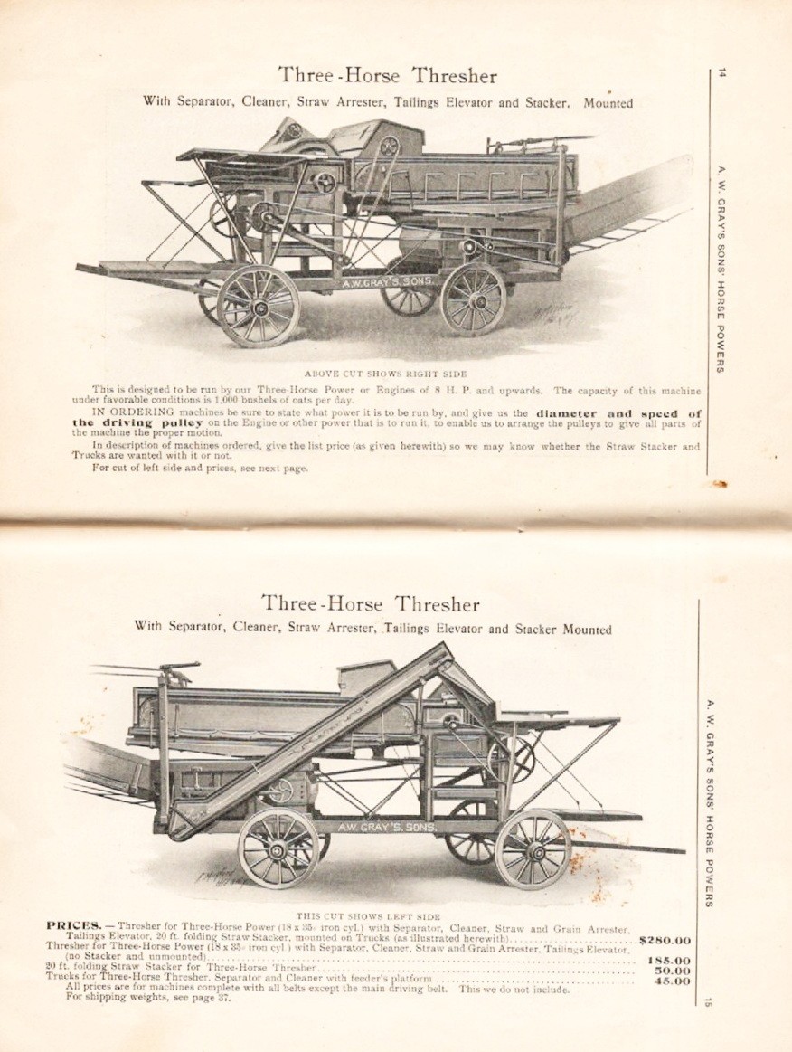 Original Antique 1905-1906, A W. Gray&rsquo;s Sons Farm Equipment Catalog with prices
