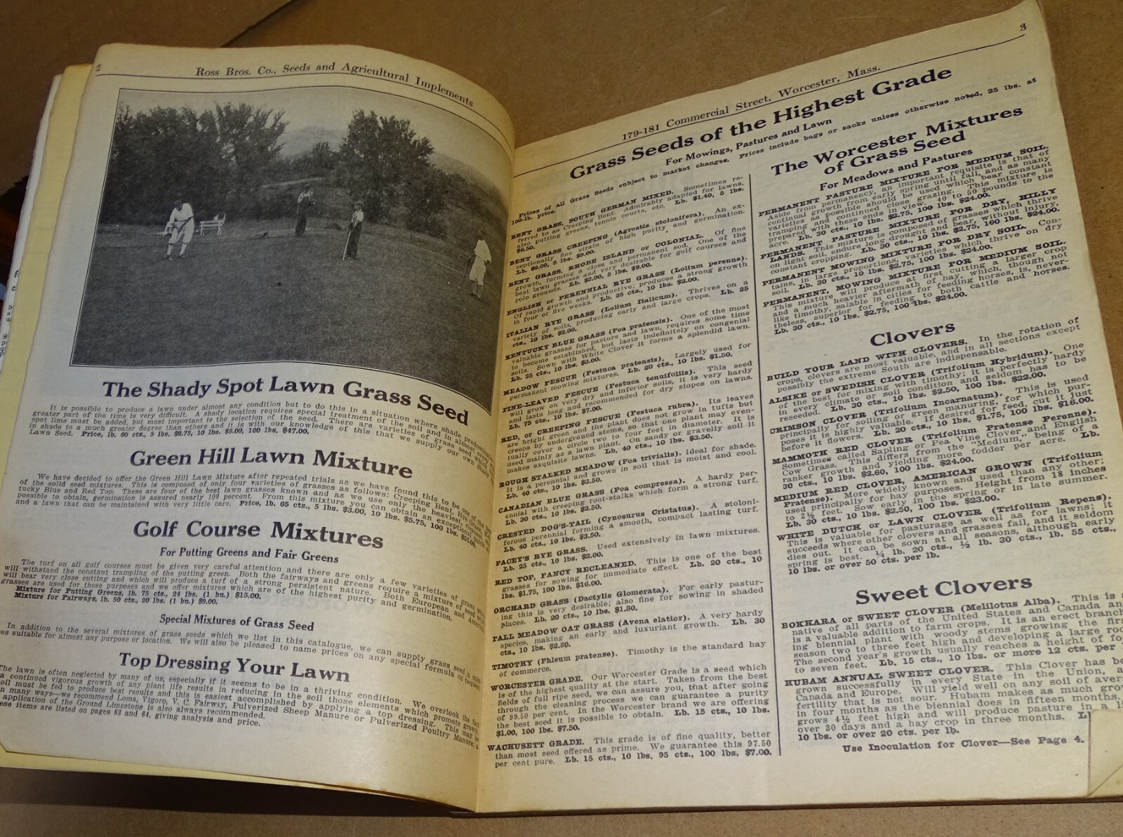 1932 Ross Bros. Catalog (Seeds, Tools, Farm Equipment, Mowers, etc) Worcester MA