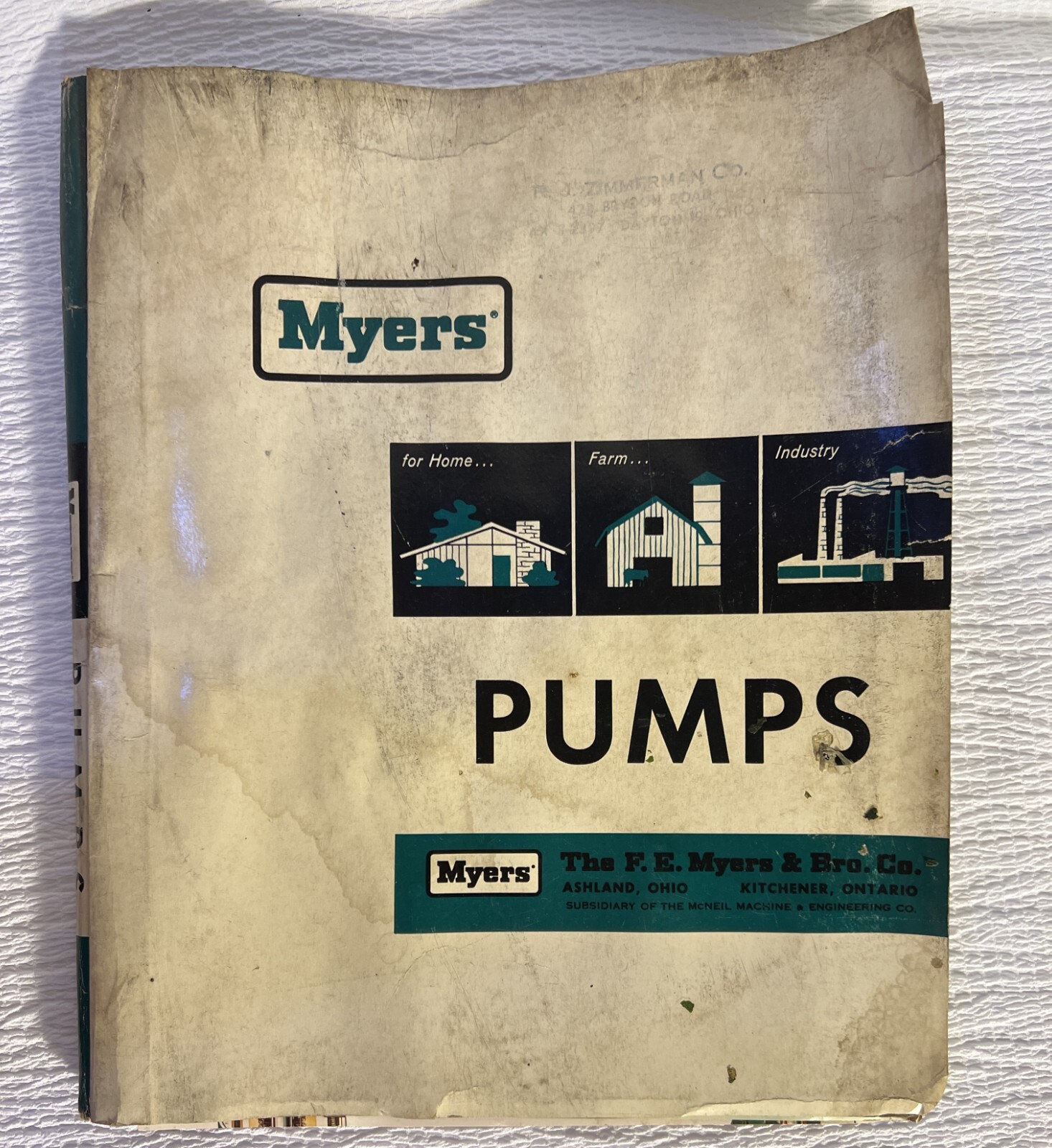 Myers Pumps 1950 60s Vtg Info Catalogs Manuals Specs Olympian Explorer Defender