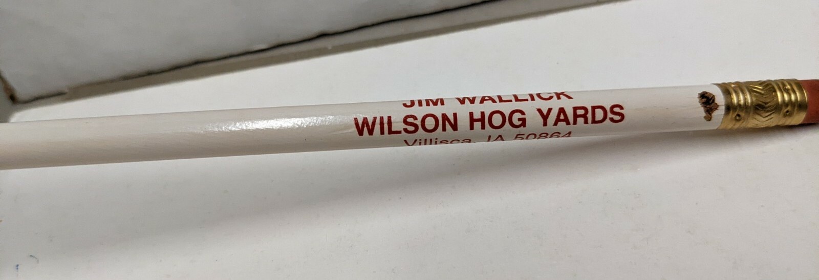 Vintage Wilson Hog Yards Jim Wallick Villisca Iowa IA Advertising Pencil