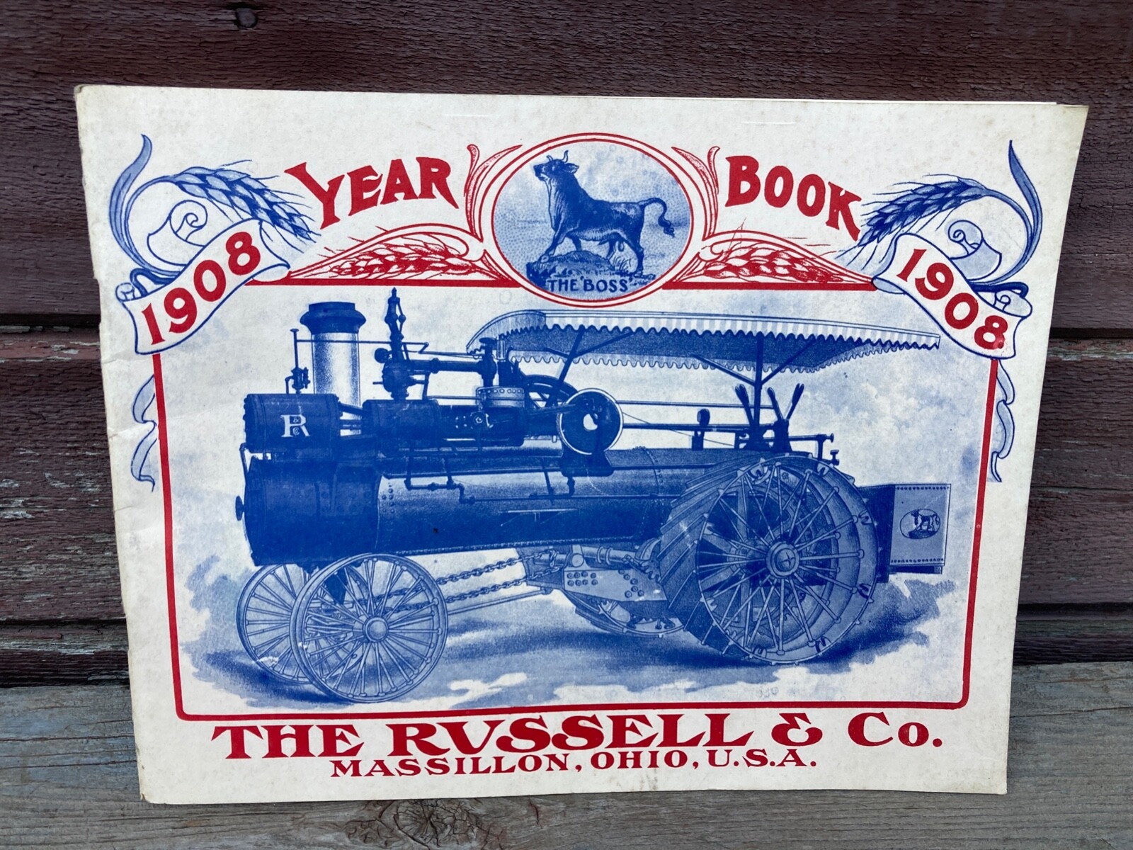 1908 The Russell Massillon Ohio Engine Threshing Machine Year Book Reprint