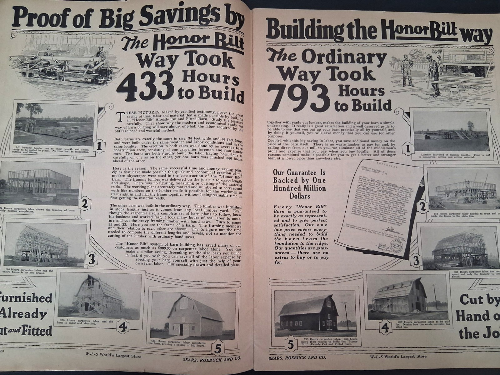 1925 Sears Honor Bilt Barn Catalog Modern Farm Buildings Complete Gothic Roof