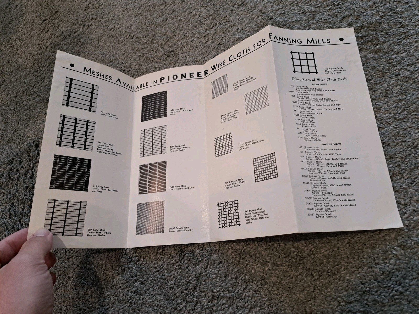 Pioneer Fanning Mill Company Wire Cloth Perforated Zinc Sales Brohure