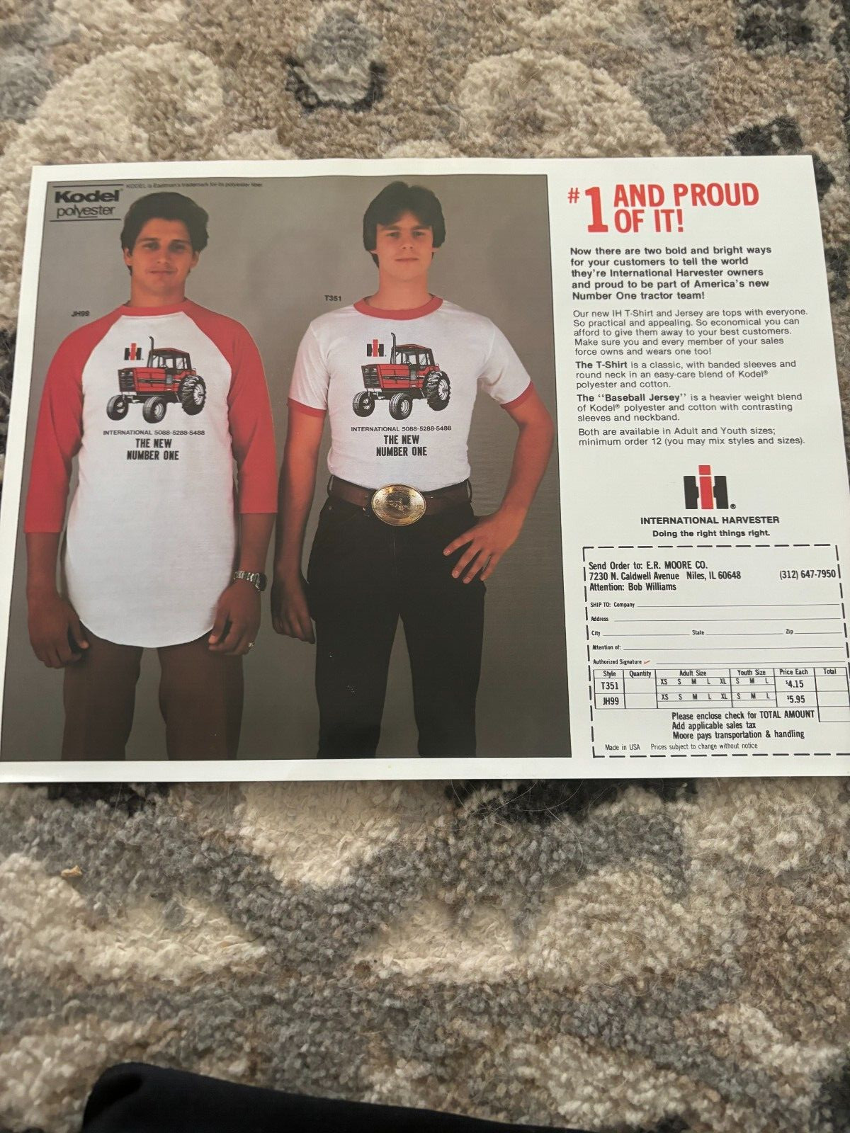 International Harvester 5088 5288 5488 Tractor T-Shirt Brochure FCCA24