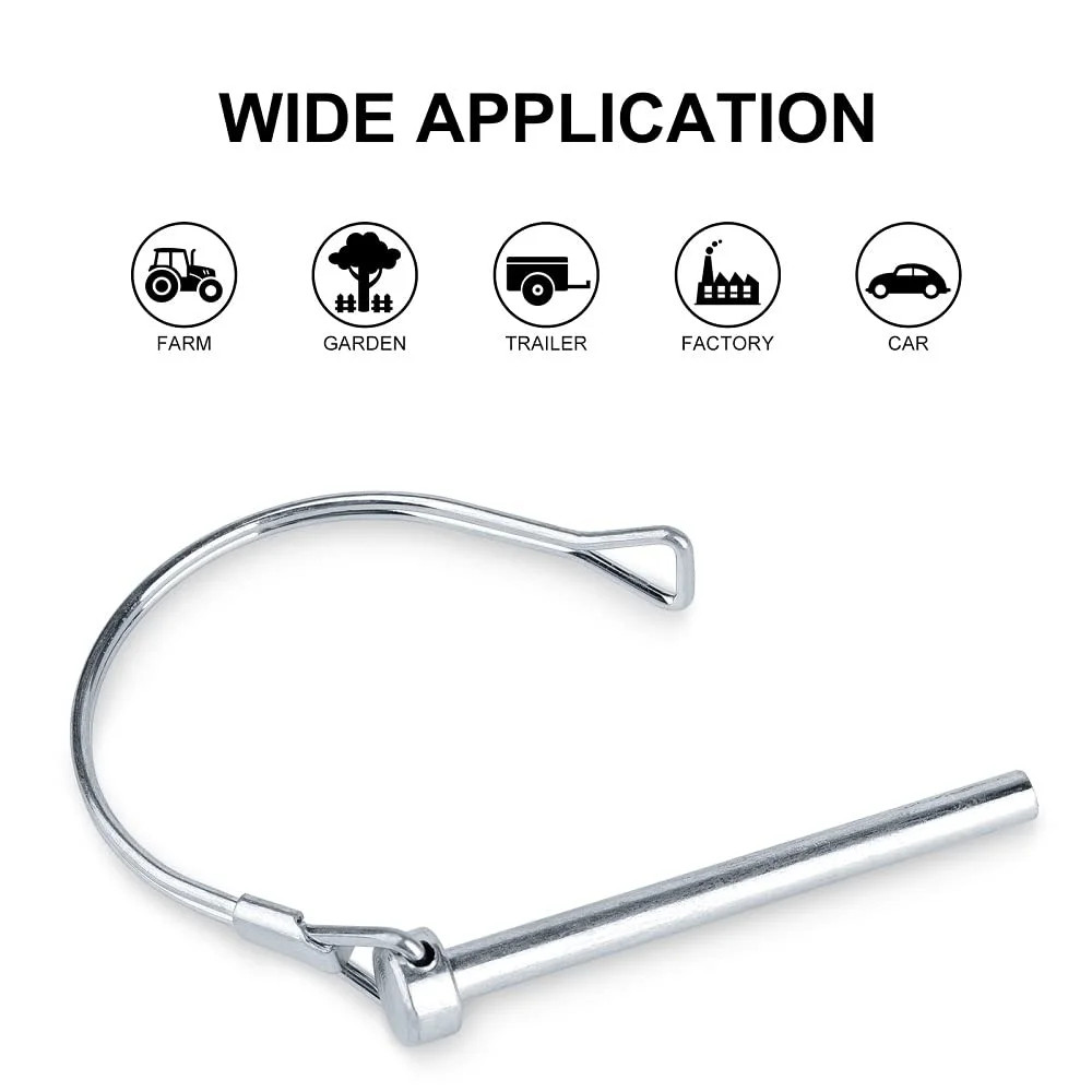 10 PCS Safety Coupler Pin Pto Pin Shaft Locking Pin 1/4 pin Hitch pin Round Wire