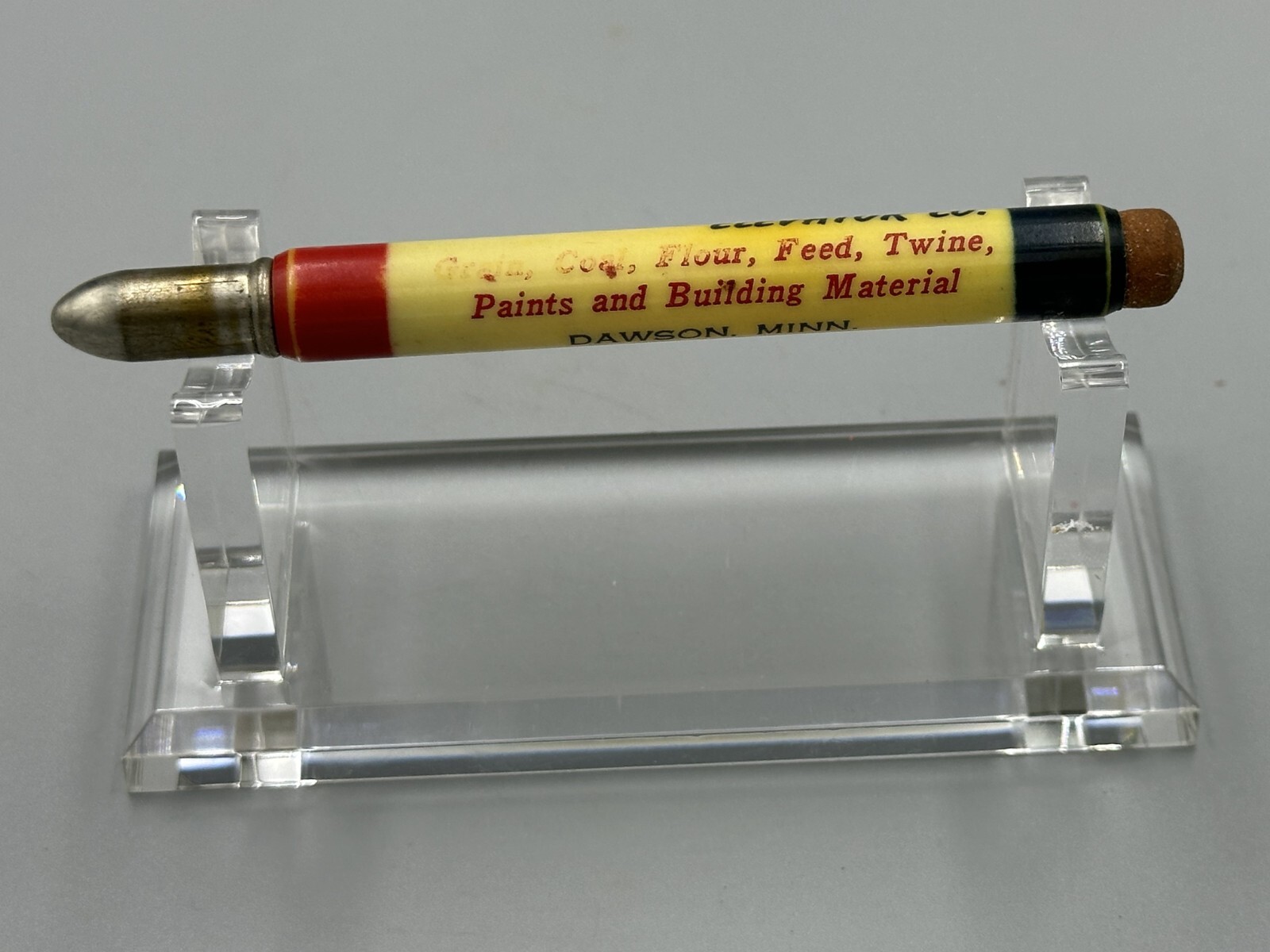 Vintage FARM ELEVATOR Advertising BULLET PENCIL Peavey MINNESOTA Co-op FAIRFAX