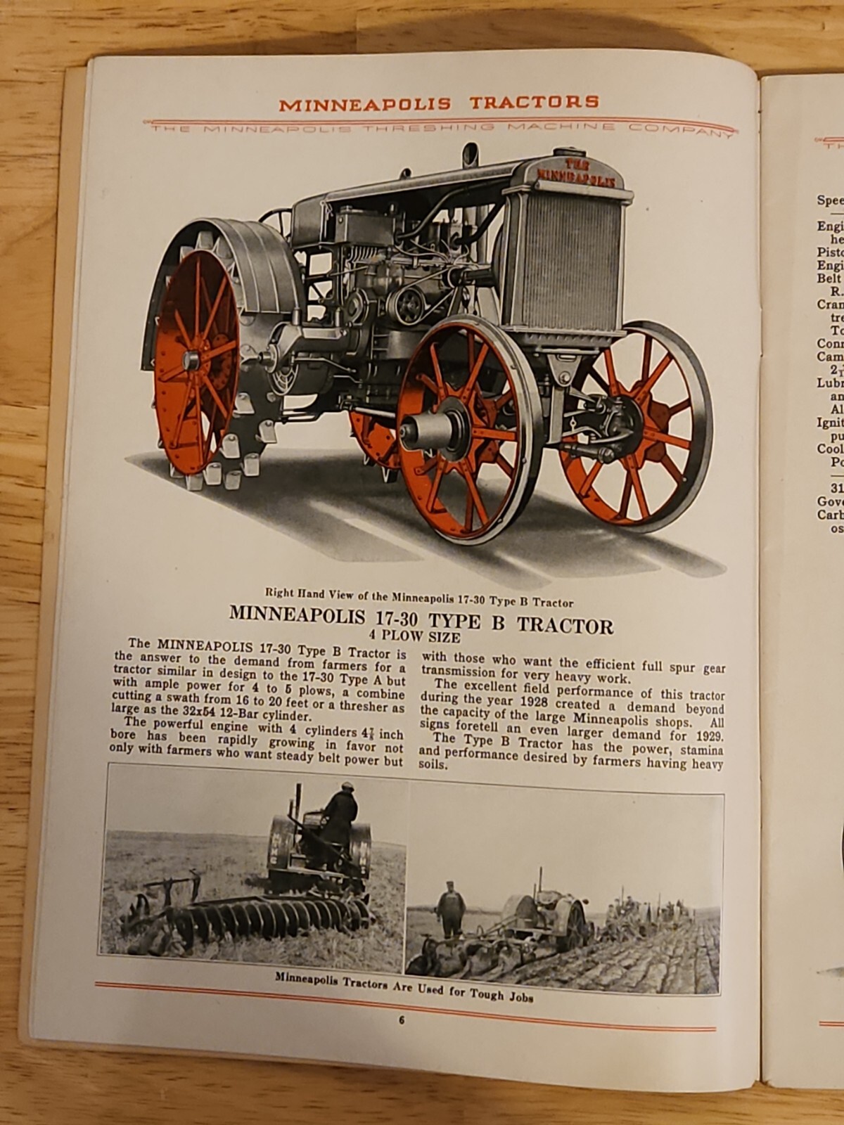 Power Farming Machinery The Great Minneapolis Line Gas Tractor Advertising