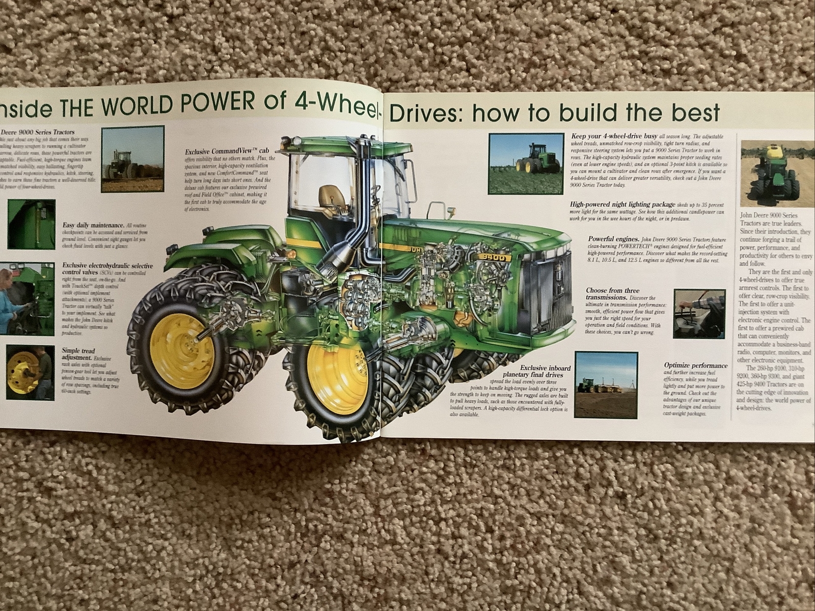 John Deere 9000/9000T SERIES TRACTORS 36 PAGES Sales Brochure 1999