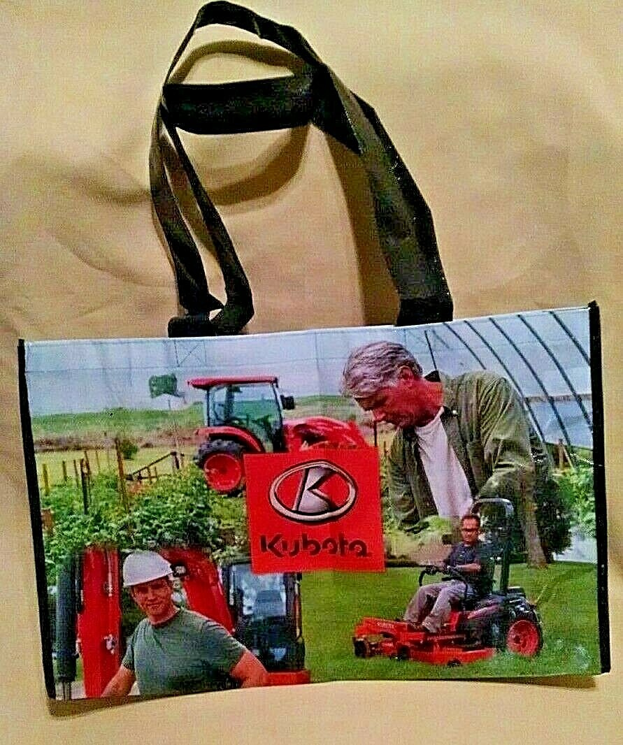KUBOTA TRACTOR BAG SHOPPING TOTE HANDLES NEW LAWNMOWER LAWN MOWER GRASS CUTTER*