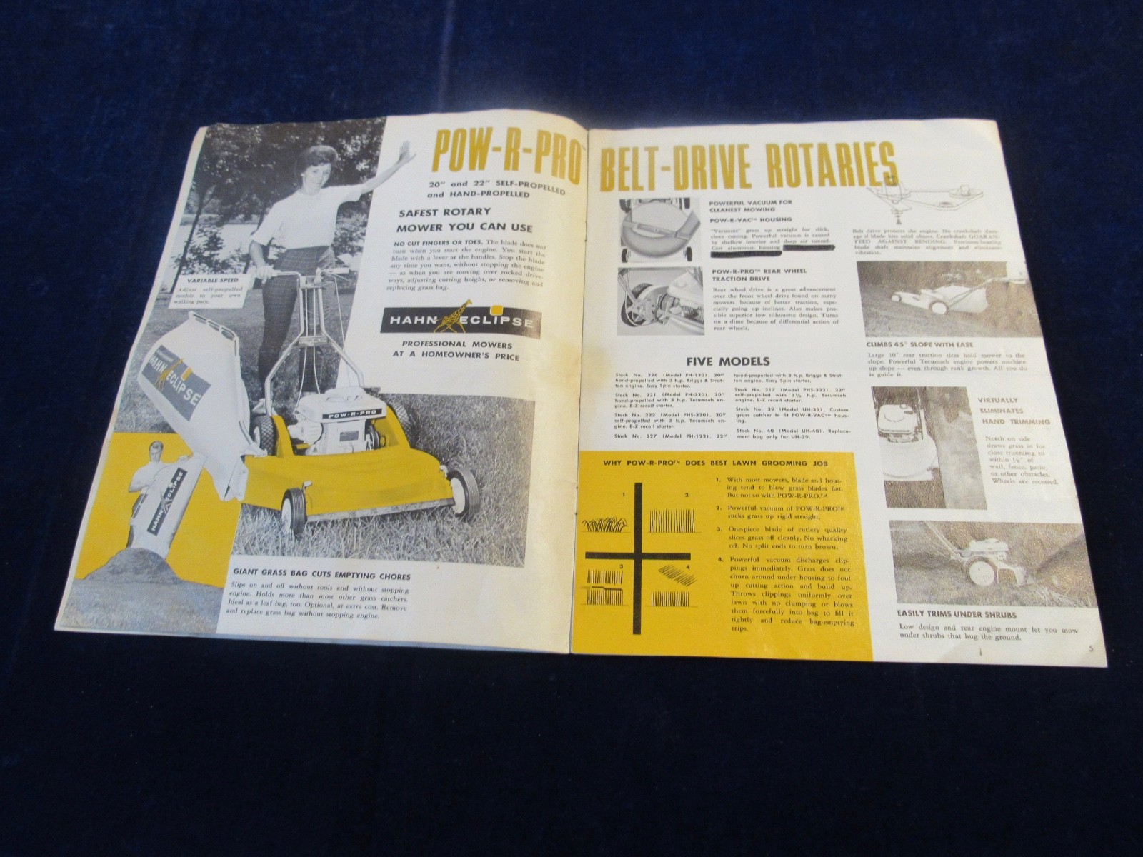 Vintage 1965 Eclipse Power Lawn Mower & Rotary Tiller Catalog Brochure C512
