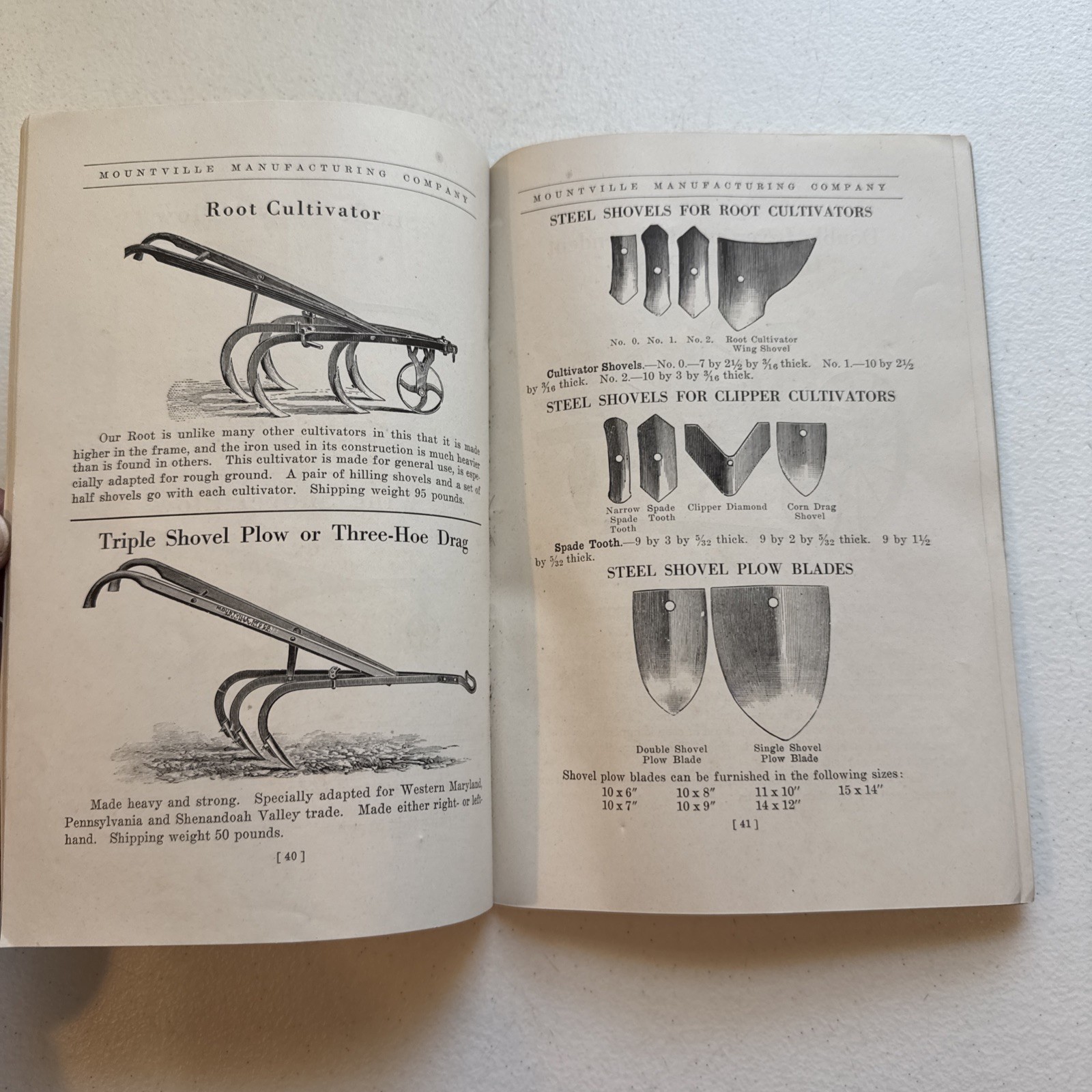 1928 Mountville Manufacturing Company Farm Machinery Catalog No. 7 Lancaster, Pa