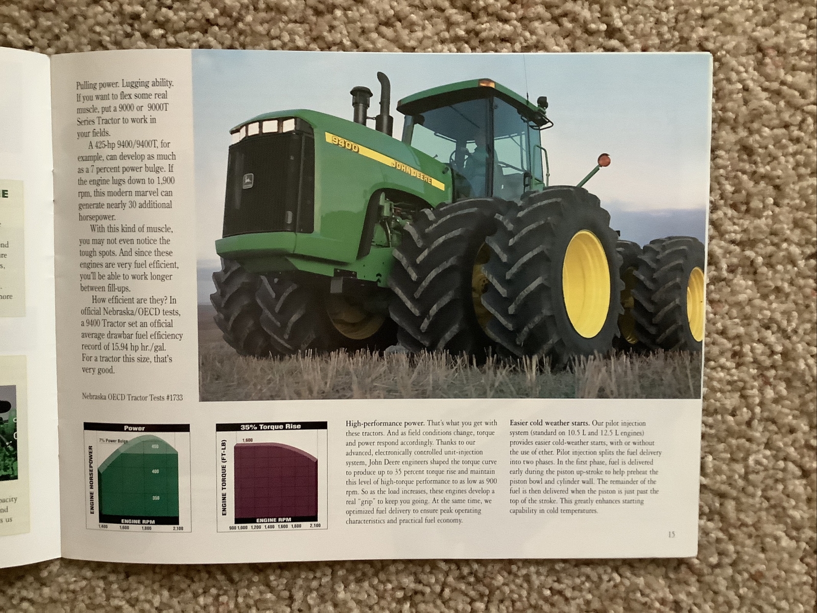John Deere 9000/9000T SERIES TRACTORS 36 PAGES Sales Brochure 1999