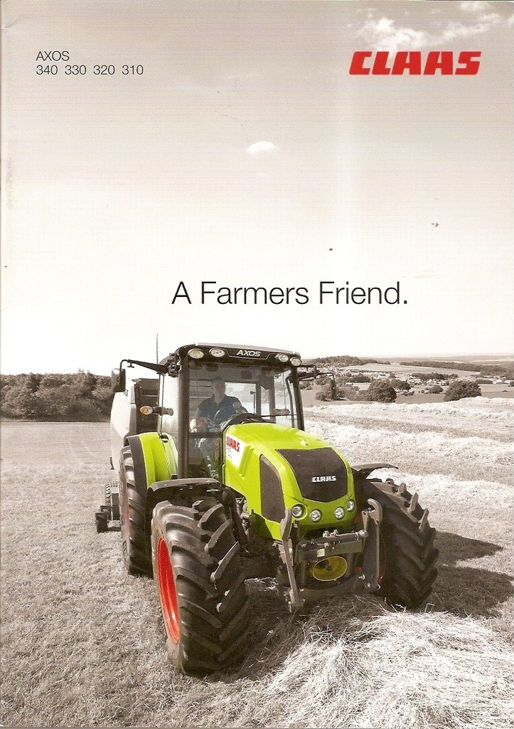 Farm Tractor Brochure – Claas – Axos – 340 330 320 310 – 2008 (F1498)