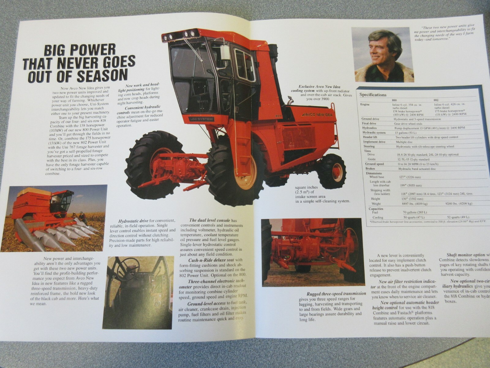 Avco New Idea 800 & 802 Power Unit Sales Brochure