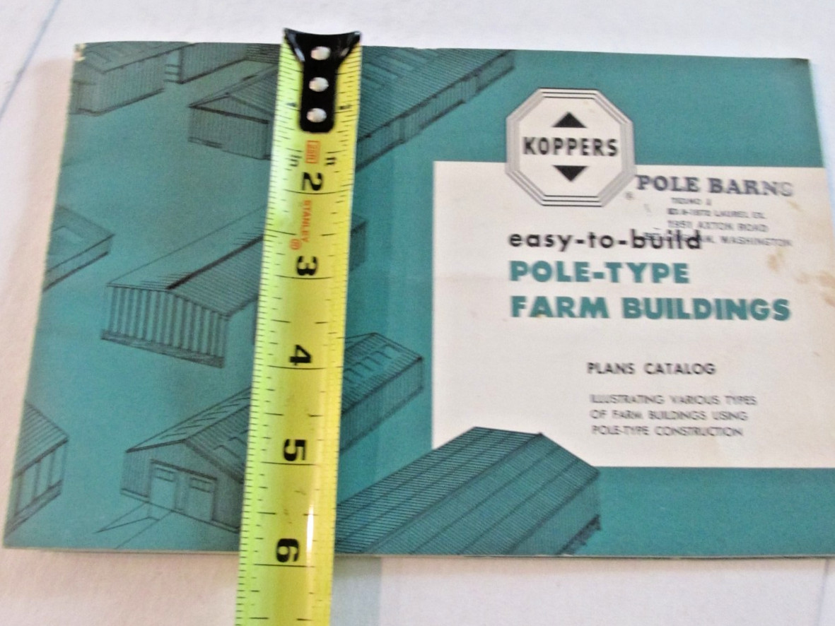 VTG 1955 Koppers Pole-Type Farm Buildings Brochure Pole Barns Bellingham WA 16p