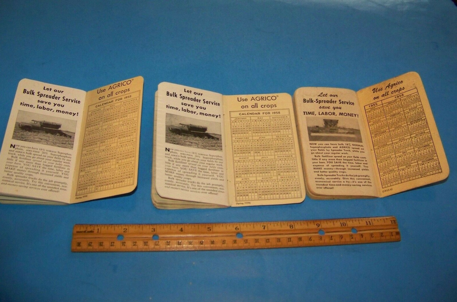 Agrico Memo Books ( 3 ) 1958 & 1956 « The Nation&rsquo;s Leading Fertilizer »