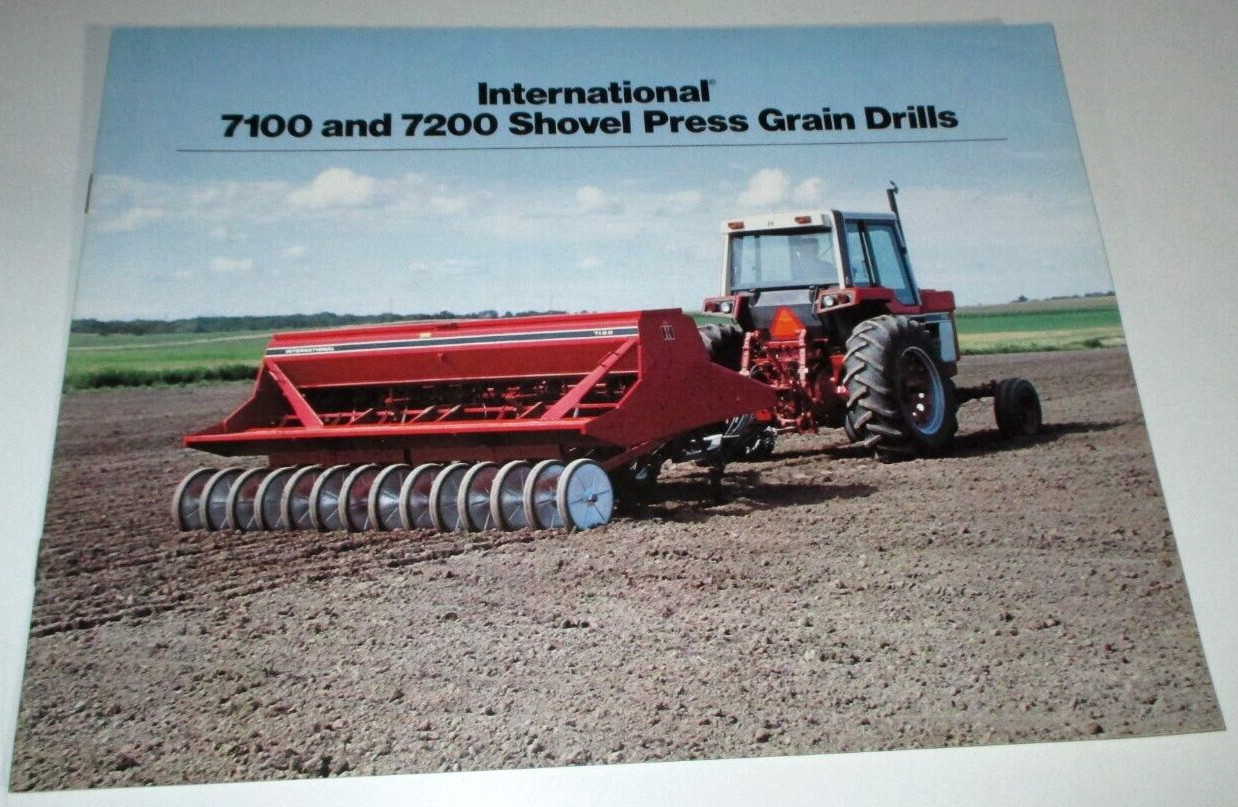 *IH International 7100 7200 Shovel Press Grain Drills Sales Brochure Literature