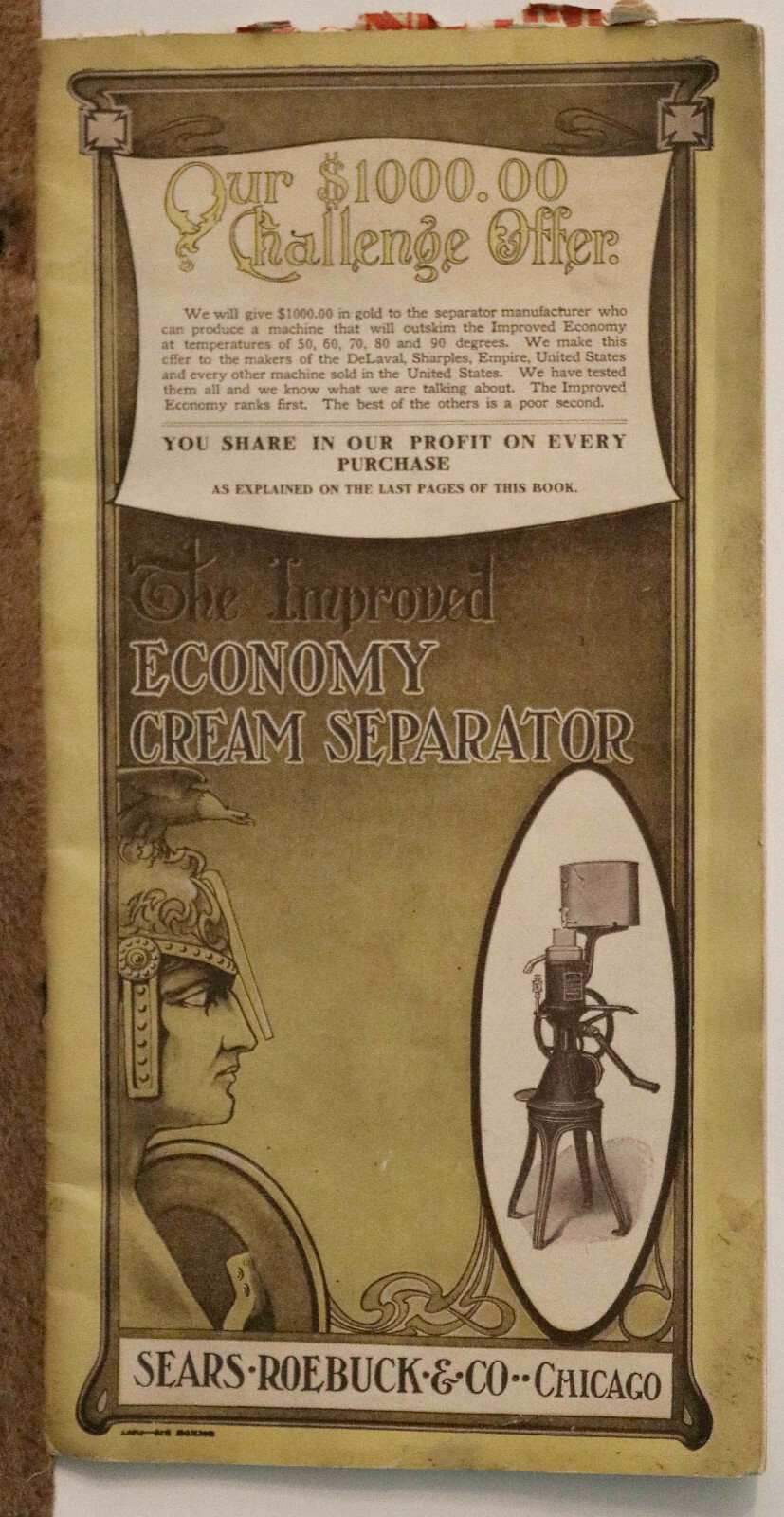 Antique 1907 Sears Roebuck Economy Cream Separator Catalog/Advertising Brochure