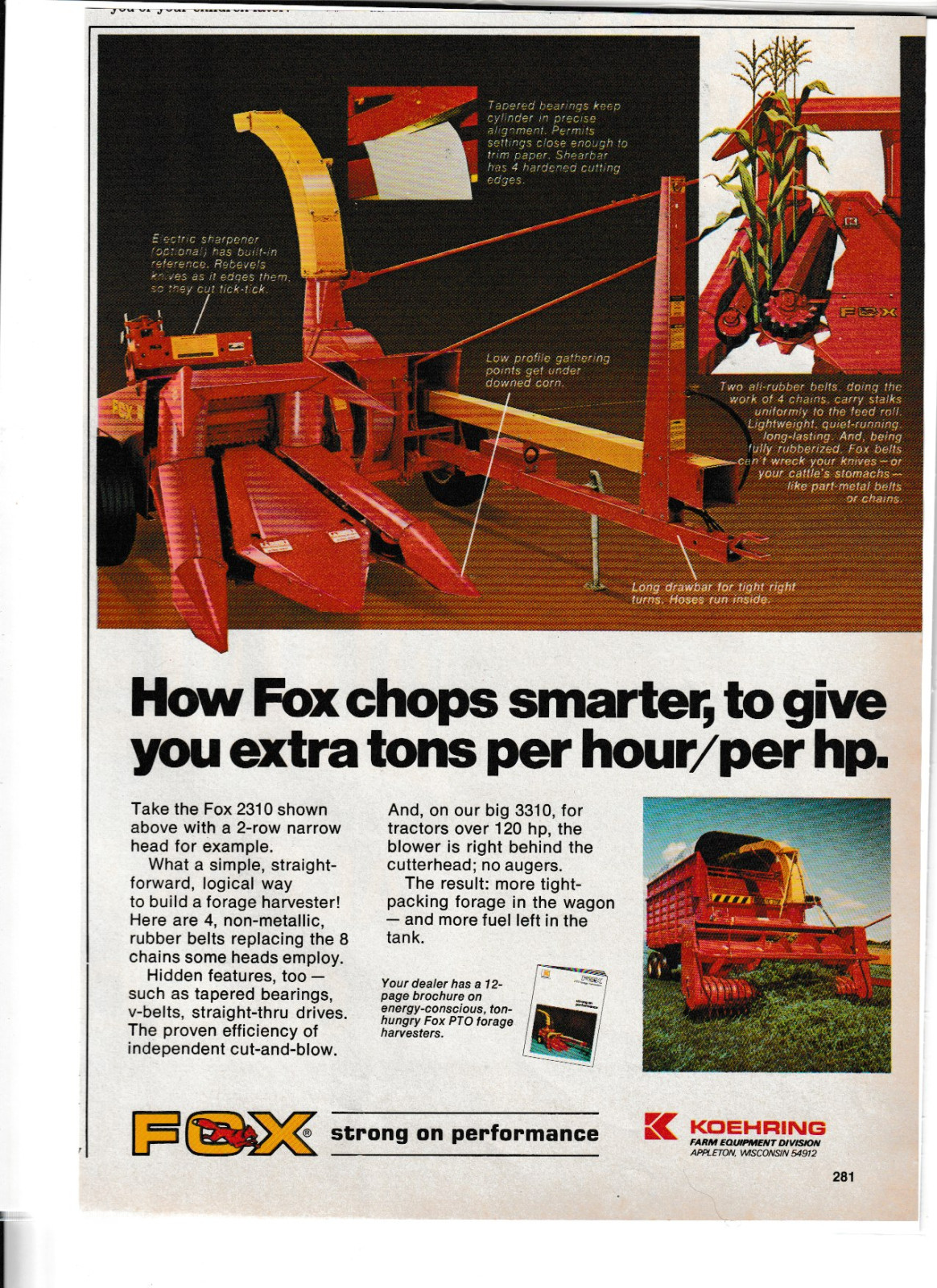 Original 1979 Fox Forage Harvester Magazine Ad