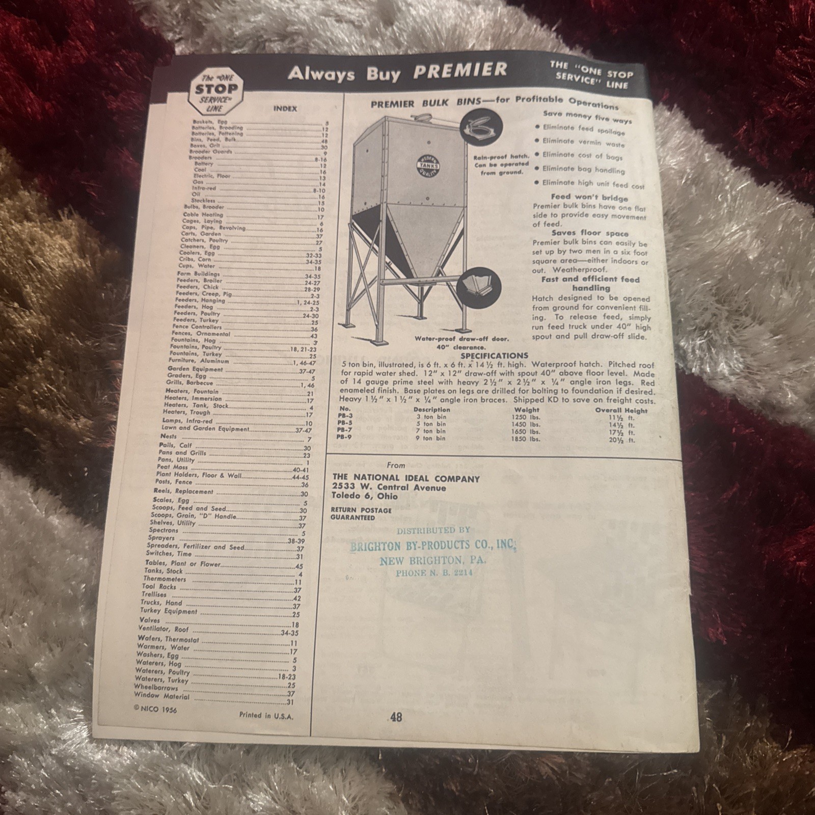 Rare Vintage 1956 Premier Equipment Agricultural Brochure
