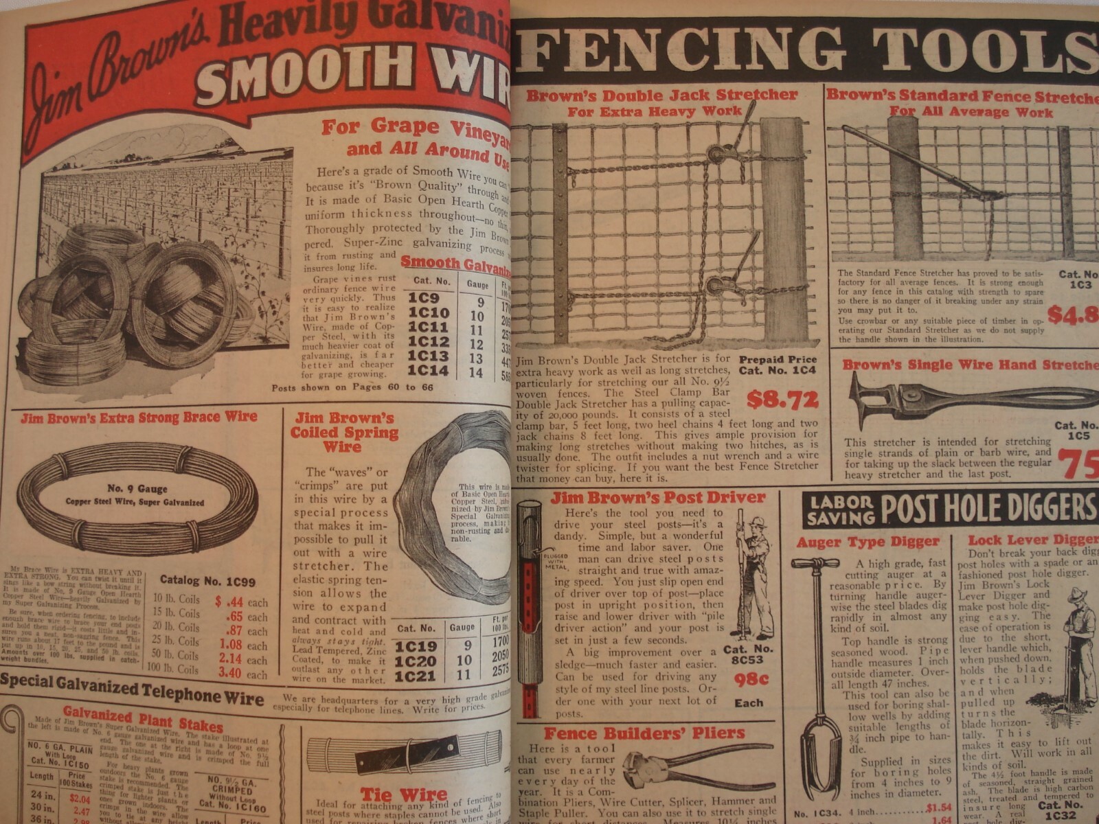 1932 CATALOG BROWN FENCE & WIRE AGRICULTURAL FARM POULTRY